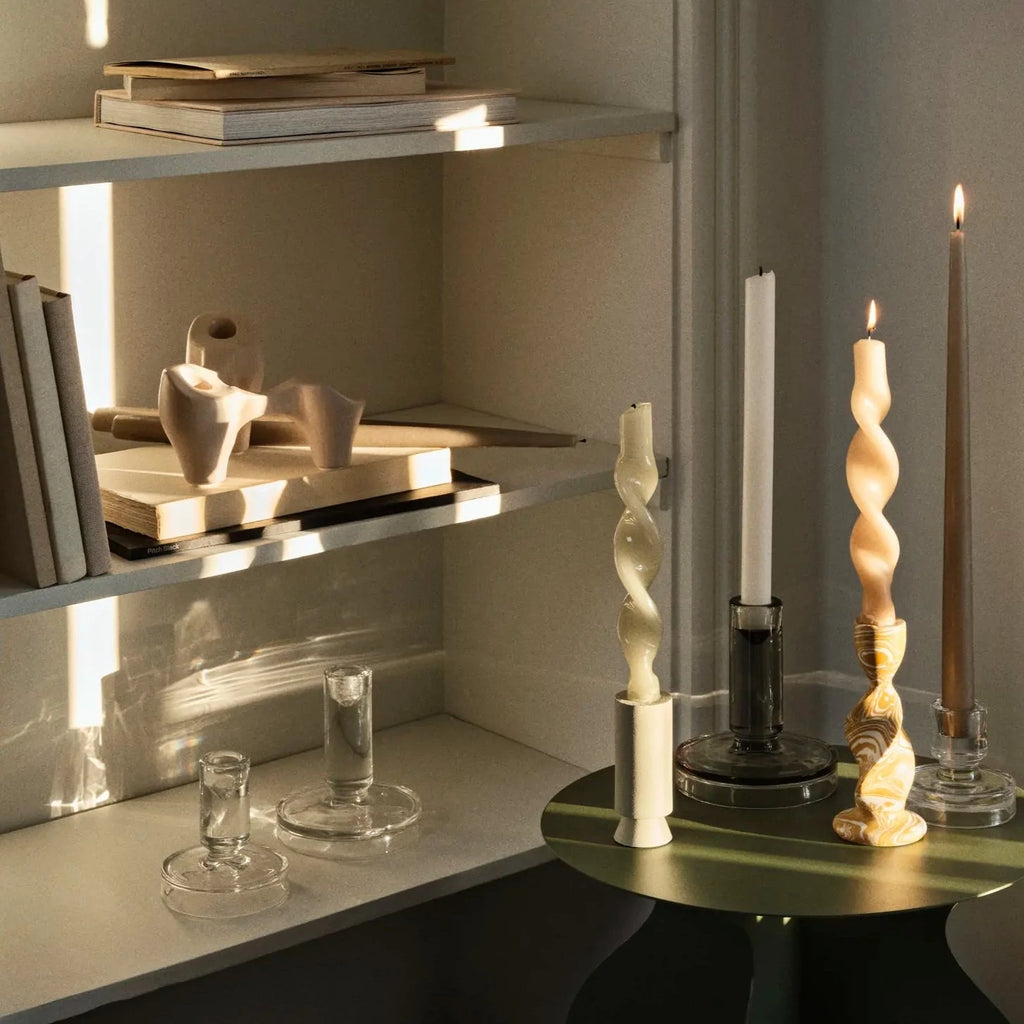 Handgemachter Kerzenständer "Laia" in Off-White - MAHINA
