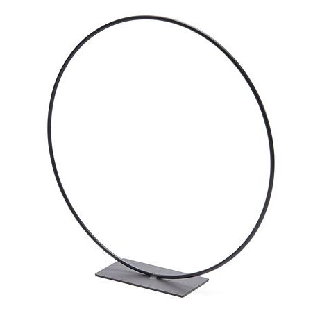 Metallring stehend in schwarz, 40cm - mahina