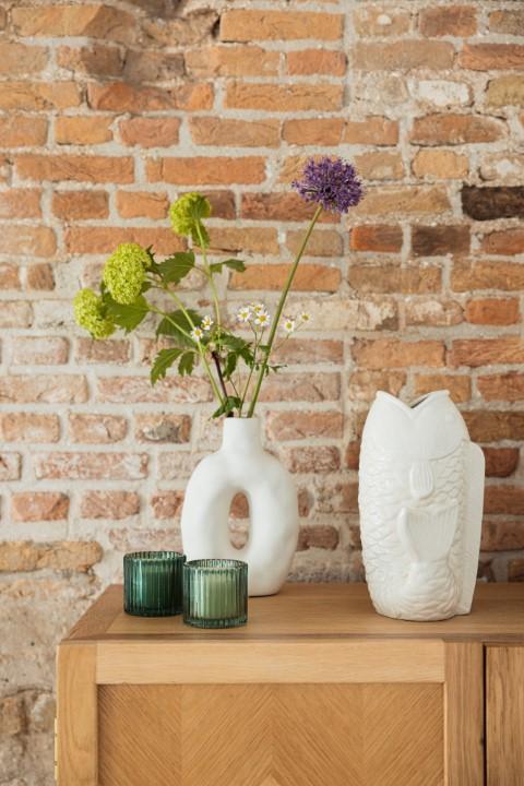 Vase "Feli" in cremeweiß - MAHINA