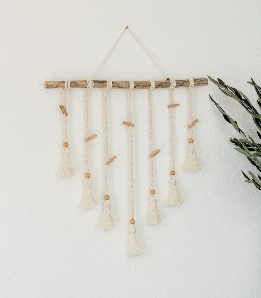 Handgemachter Makramee Fotowandbehang "Tassel" - mahina
