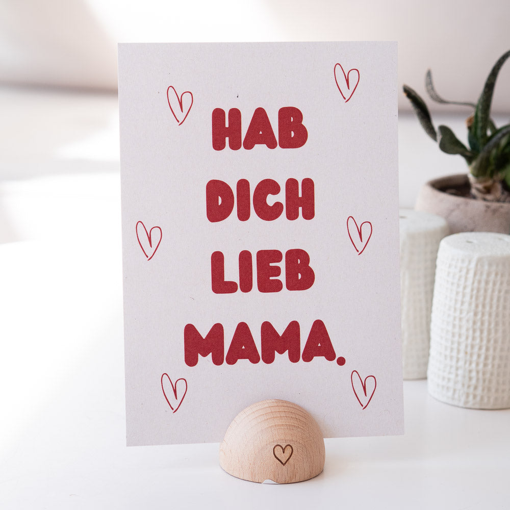 Geschenkkarte "Hab dich lieb, Mama" - Postkarten von mahina