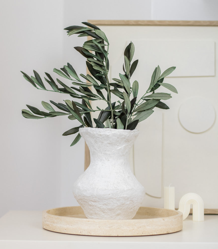 Handgemachte Vase "Jimeno" aus Pappmaché - mahina