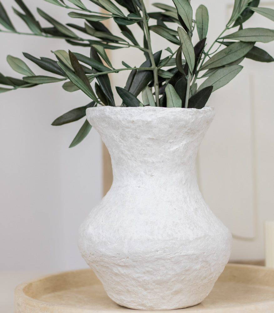 Handgemachte Vase "Jimeno" aus Pappmaché - mahina