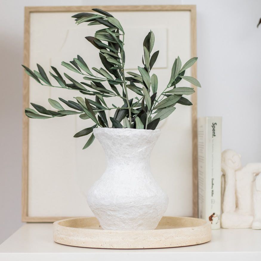 Handgemachte Vase "Jimeno" aus Pappmaché - mahina
