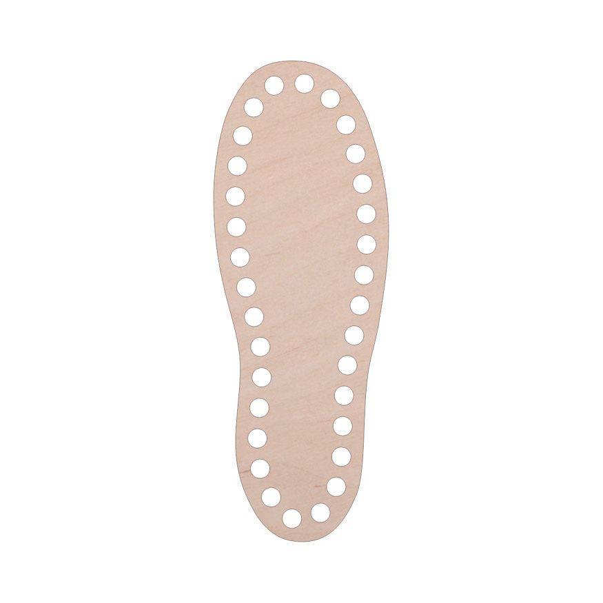 Häkelboden "Schuhsole" aus Birkenholz, 20cm - mahina