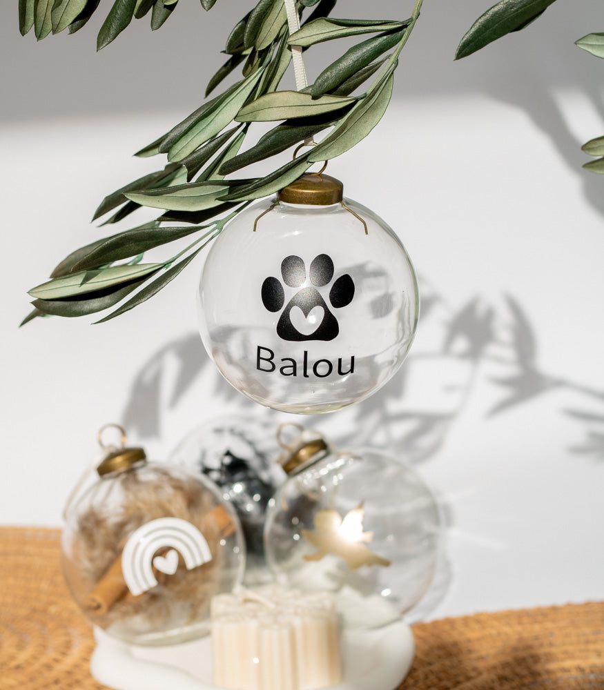 Weihnachtskugel "Motiv" personalisiert, aus Glas - MAHINA