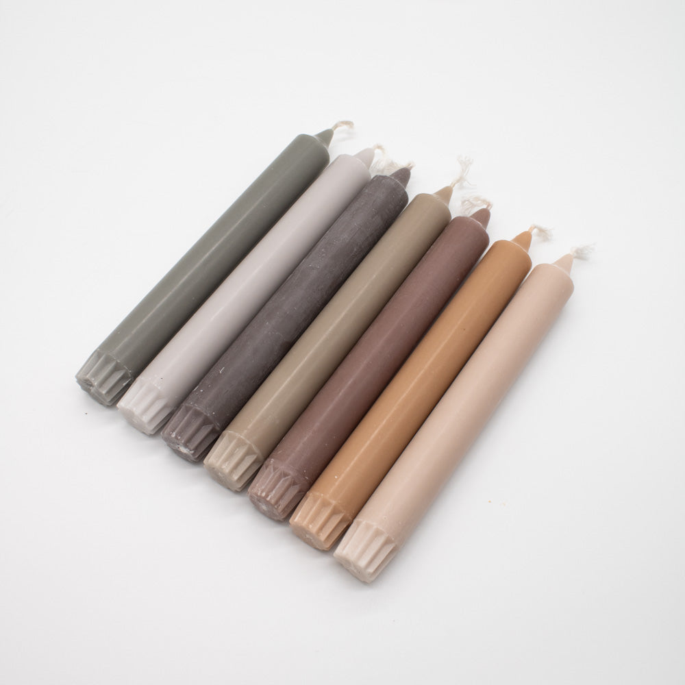 Kerze "Pastel" 2,2x19cm 14 Farben - mahina