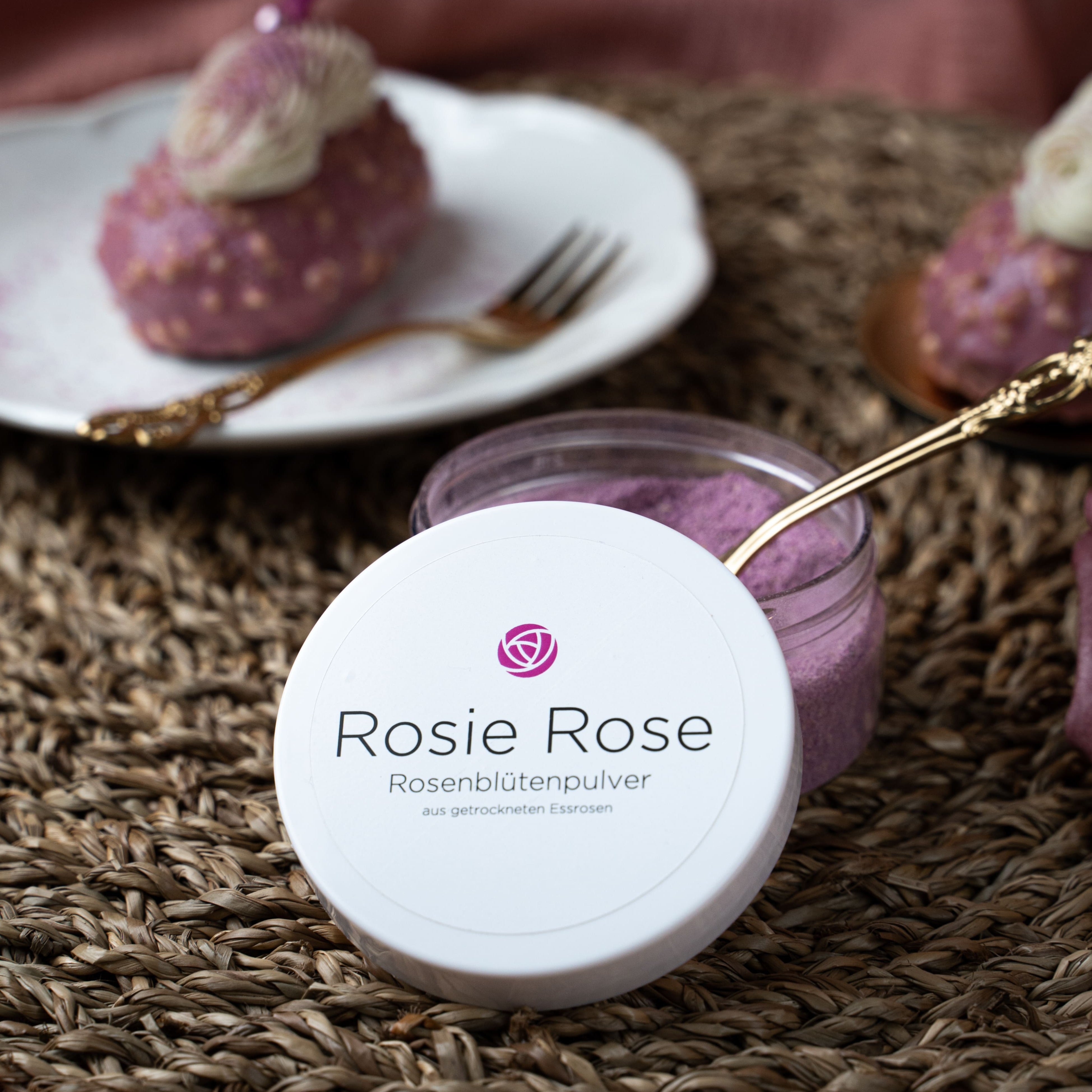 Essbare Blüten "Damaszener Rosenblütenpulver" 30g - mahina