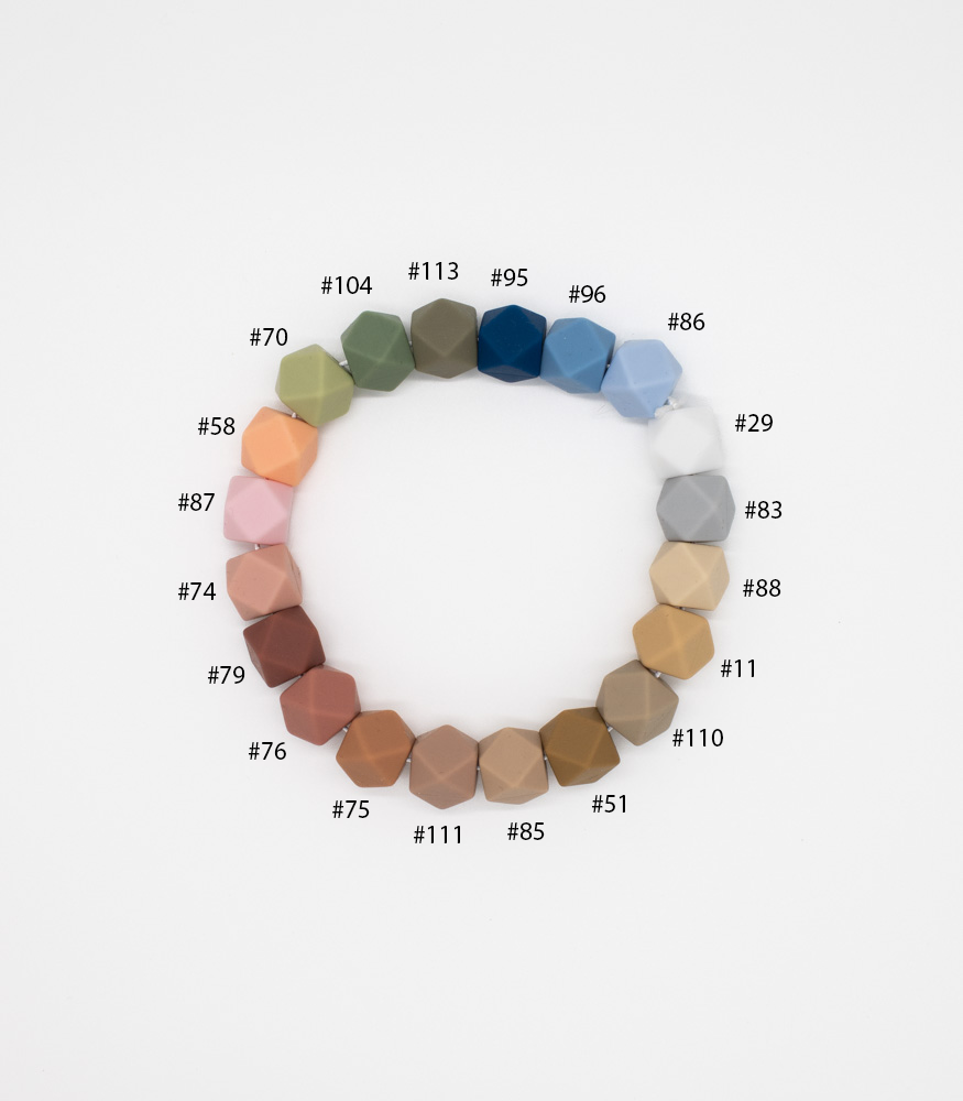 Silikonperle "Hexagon" 14mm 20 Farben - mahina