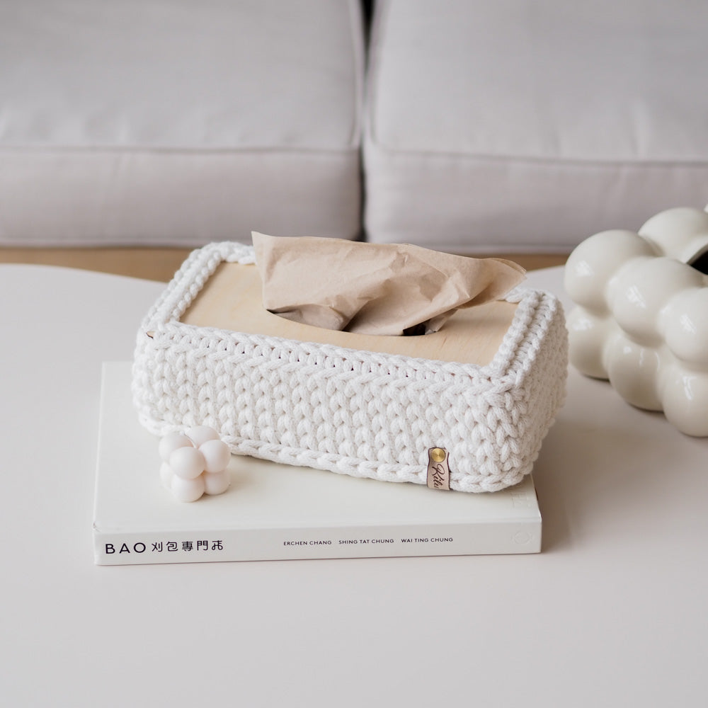 Handgemachte Häkel-Taschentuchbox - mahina x kilea - mahina