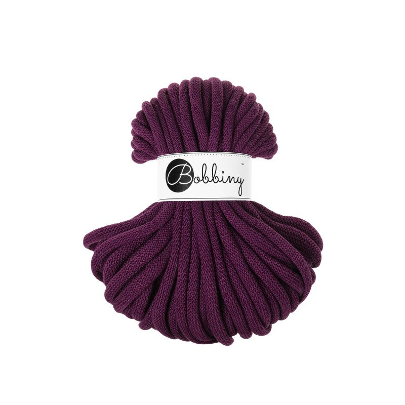 Bobbiny JUMBO Flechtkordel 9mm geflochten Aubergine 30m