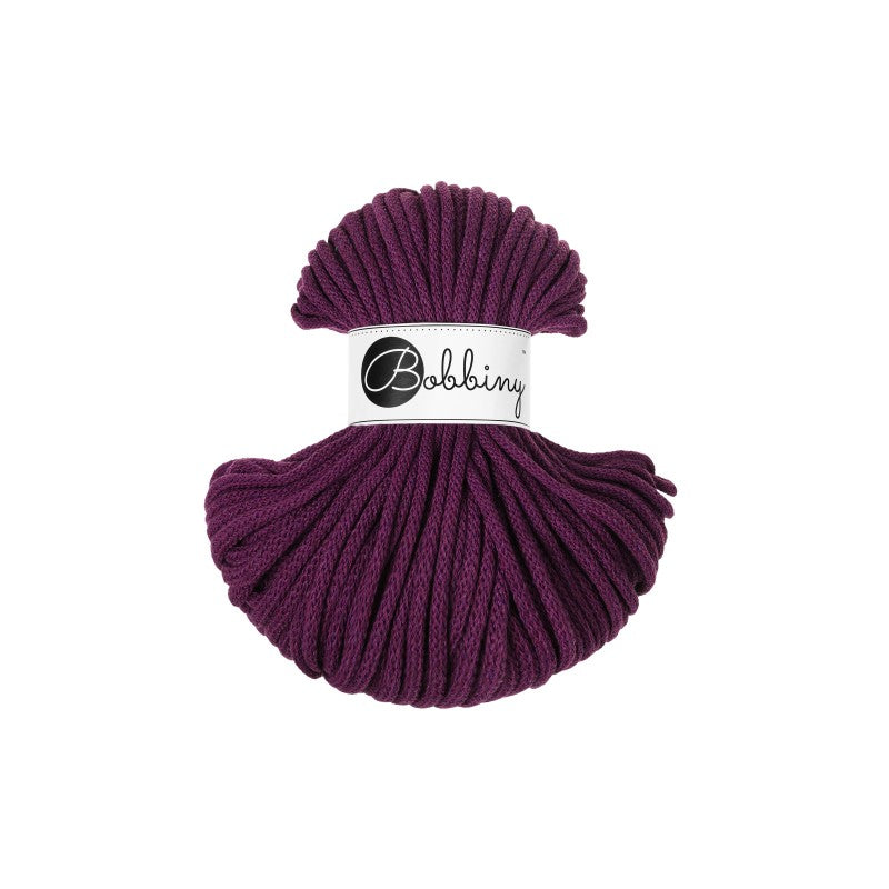 Bobbiny PREMIUM Flechtkordel 5mm geflochten Aubergine 50m