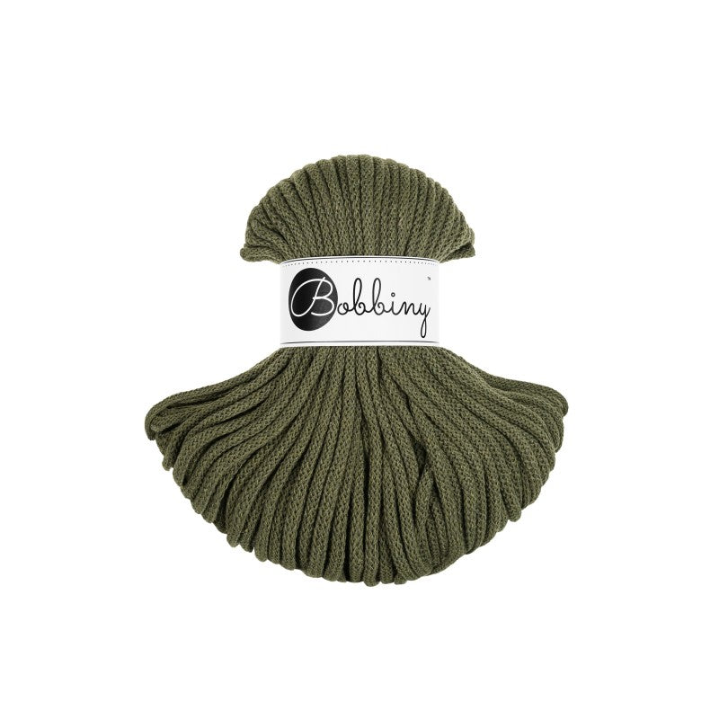Bobbiny PREMIUM Flechtkordel 5mm geflochten Avocado 50m - mahina