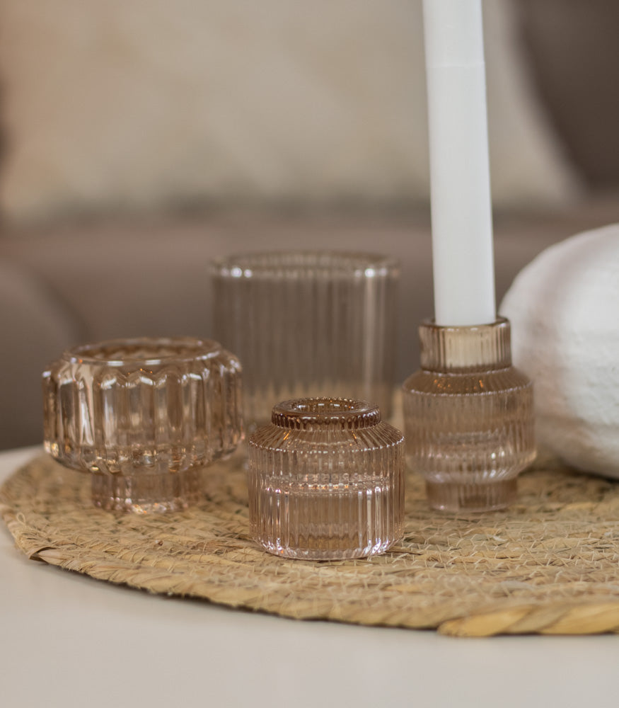 Teelichtglas/Kerzenständer "Feli" 2in1, verschiedene Farben - Interior > Dekoration > Teelichtglas von mahina