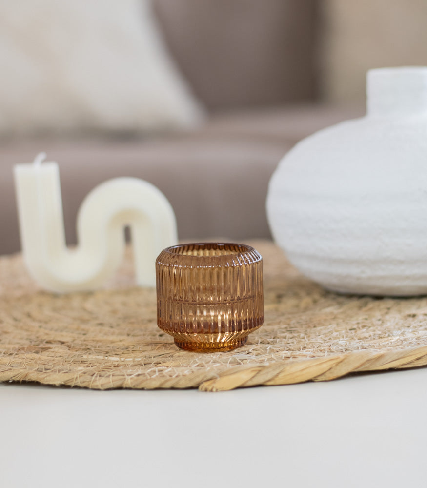 Teelichtglas/Kerzenständer "Feli" 2in1, verschiedene Farben - Interior > Dekoration > Teelichtglas von mahina