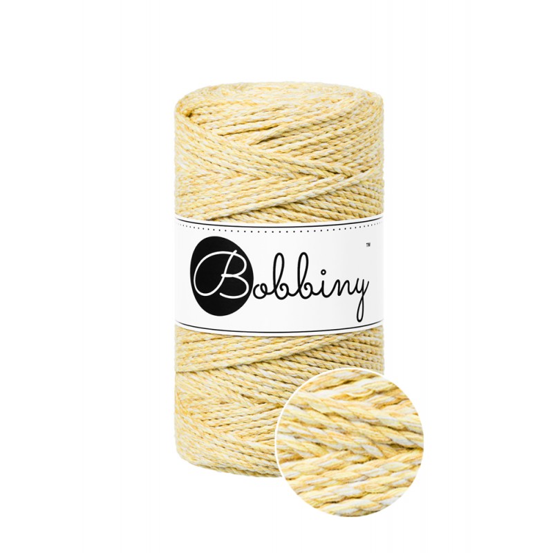 Bobbiny Makramee Garn 3mm 3ply Banana Shake 100m - MAHINA