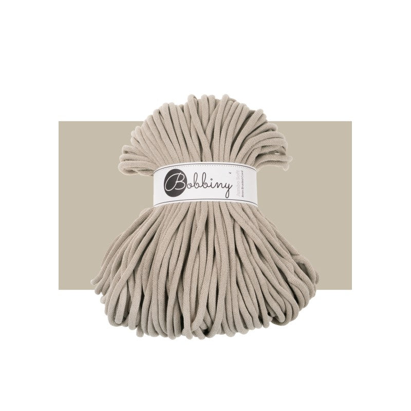 Bobbiny JUMBO SOFT Flechtkordel 8mm geflochten Beige 100m - mahina