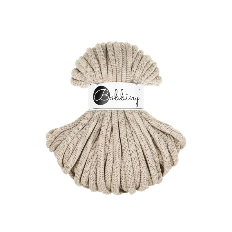 Bobbiny JUMBO Flechtkordel 9mm geflochten Beige 30m - mahina