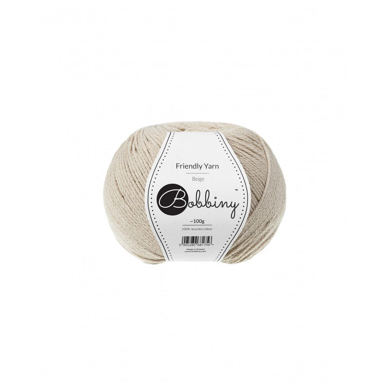 Bobbiny Friendly Yarn Beige 100g - mahina