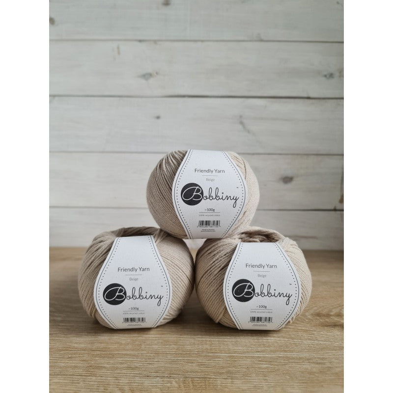 Bobbiny Friendly Yarn Beige 100g - mahina