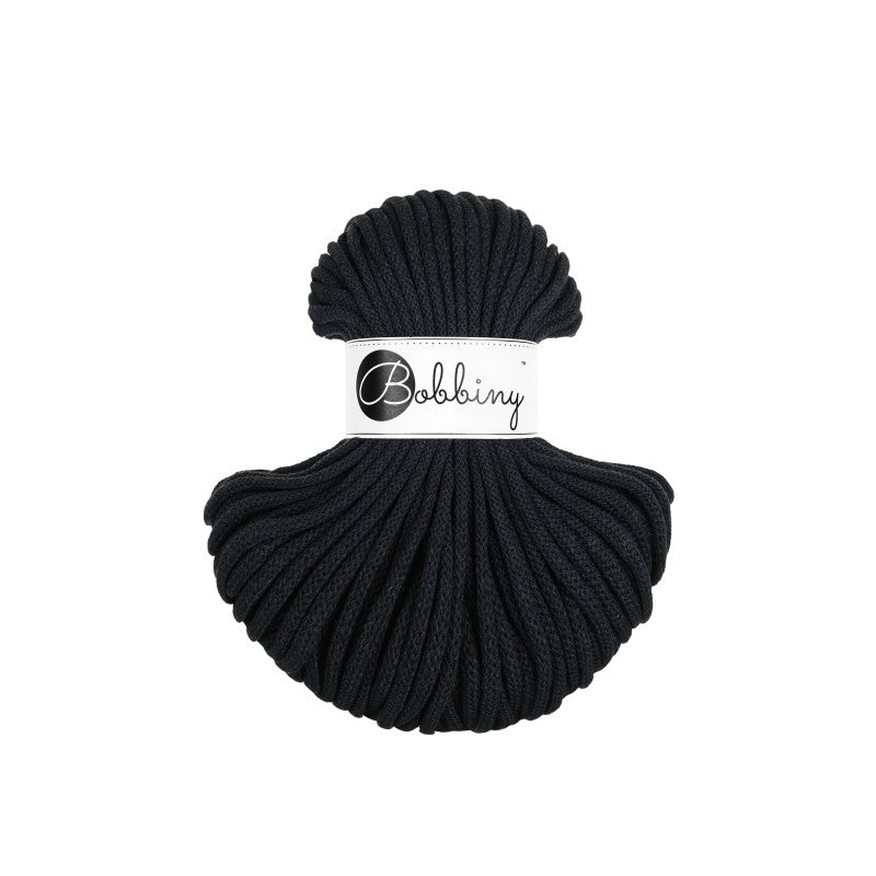 Bobbiny PREMIUM Flechtkordel 5mm geflochten Black 50m - MAHINA