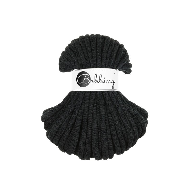 Bobbiny JUMBO Flechtkordel 9mm geflochten Black 30m - mahina