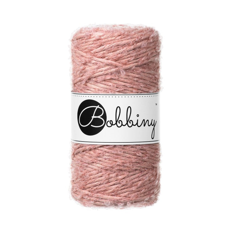 Bobbiny Makramee Garn 3mm Bouclé 100m Blush