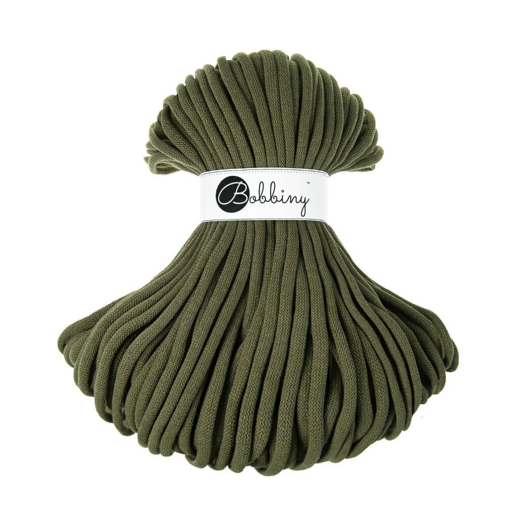 Bobbiny JUMBO Flechtkordel 9mm geflochten Avocado 100m - mahina