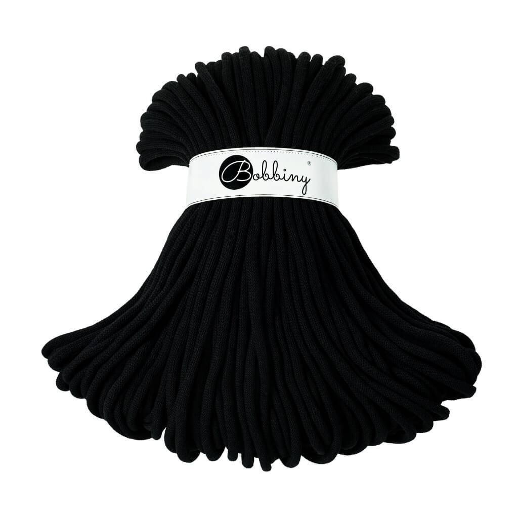 Bobbiny JUMBO Flechtkordel 9mm geflochten Black 100m - mahina