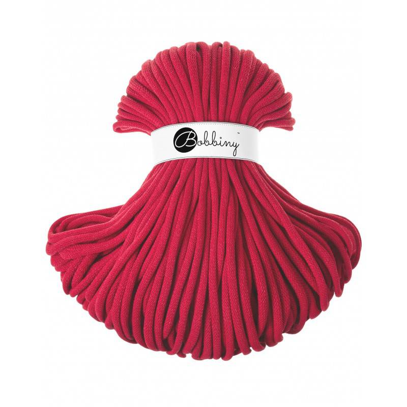 Bobbiny JUMBO Flechtkordel 9mm geflochten Classic Red 100m - mahina