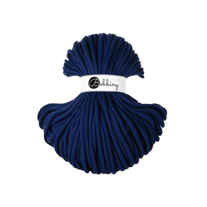 Bobbiny JUMBO Flechtkordel 9mm geflochten Ink Blue 100m - Garne > Baumwollgarne > Bobbiny > Geflochten > 9mm von mahina