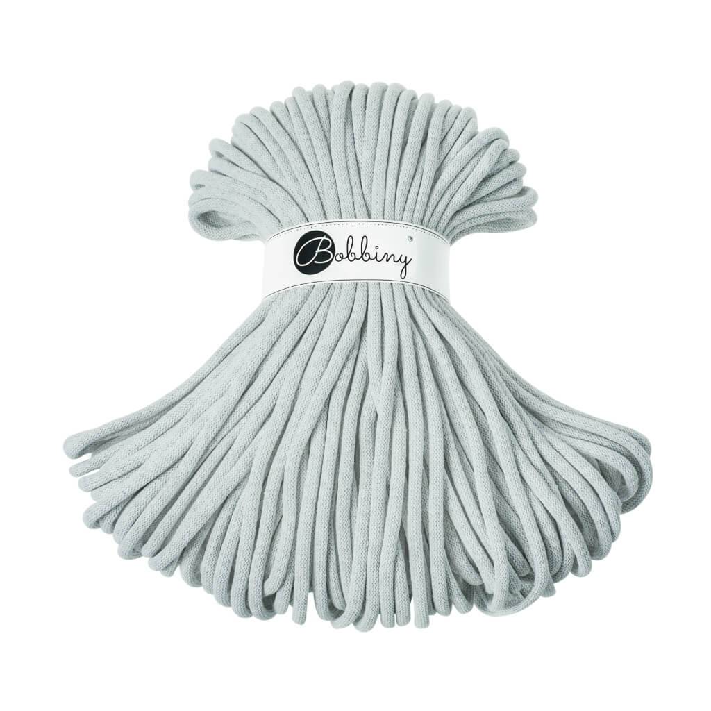 Bobbiny JUMBO Flechtkordel 9mm geflochten Light Grey 100m - mahina