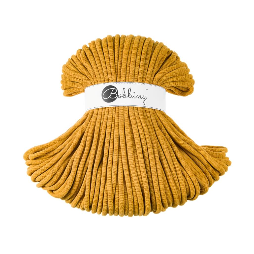 Bobbiny JUMBO Flechtkordel 9mm geflochten Mustard 100m - mahina