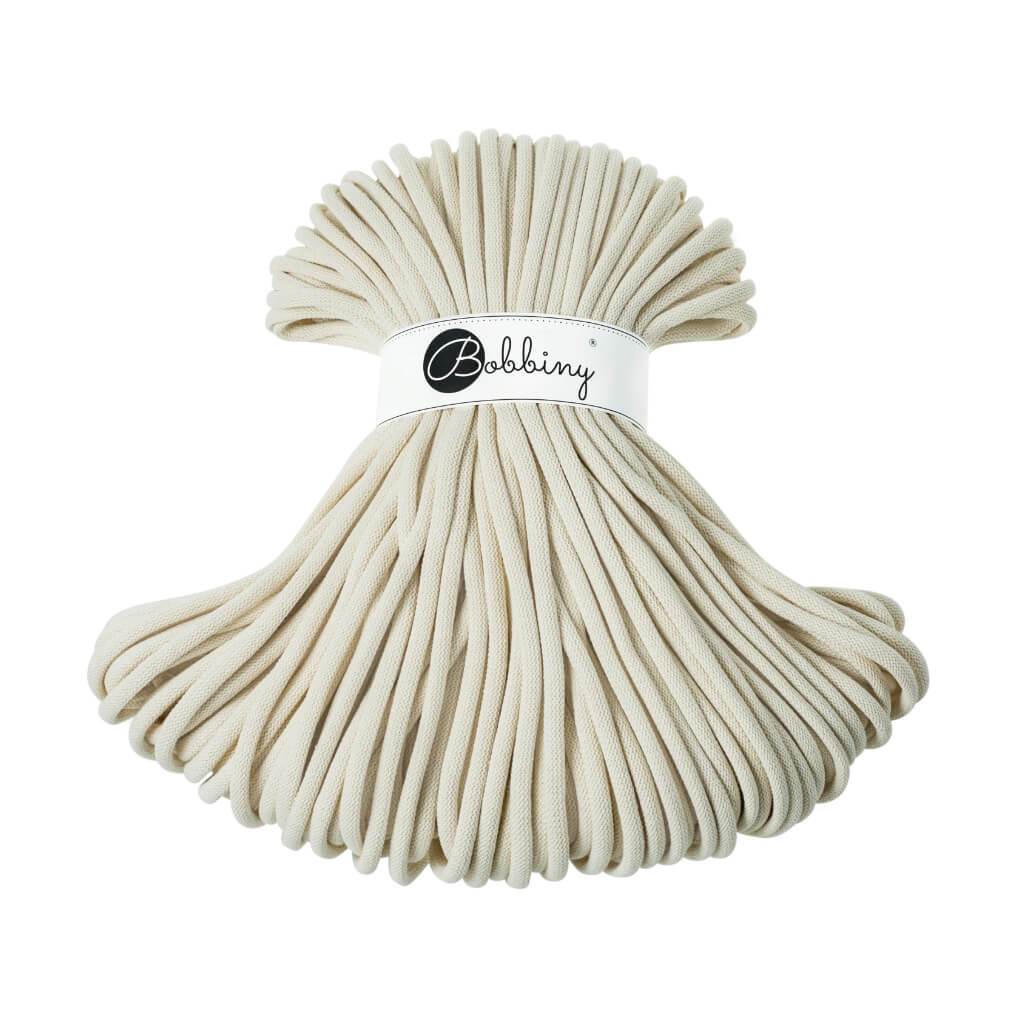 Bobbiny JUMBO Flechtkordel 9mm geflochten Natural 100m - mahina