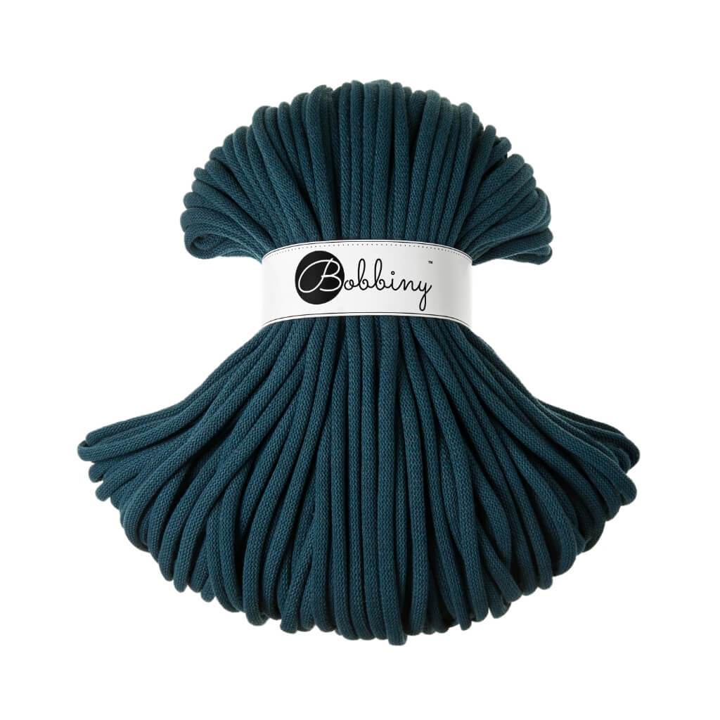 Bobbiny JUMBO Flechtkordel 9mm geflochten Peacock Blue 100m - mahina