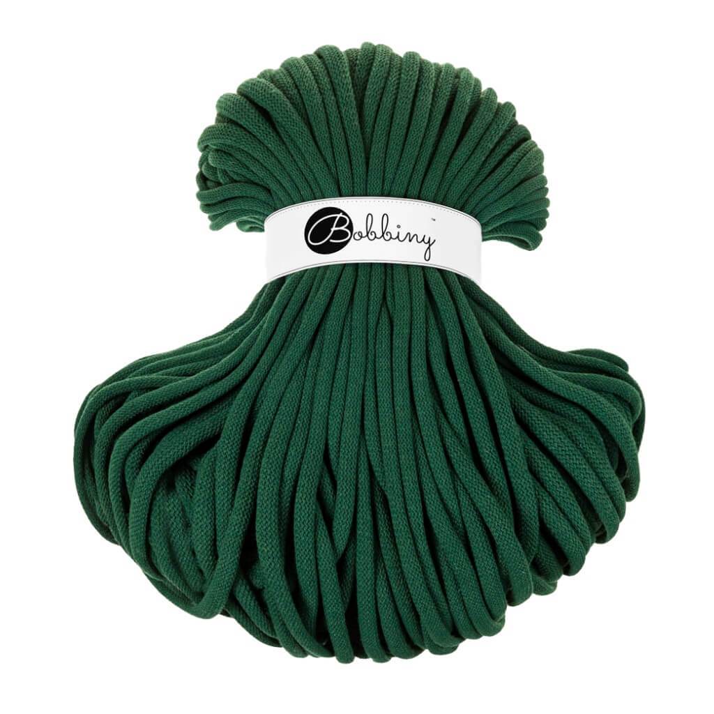 Bobbiny JUMBO Flechtkordel 9mm geflochten Pine Green 100m - mahina