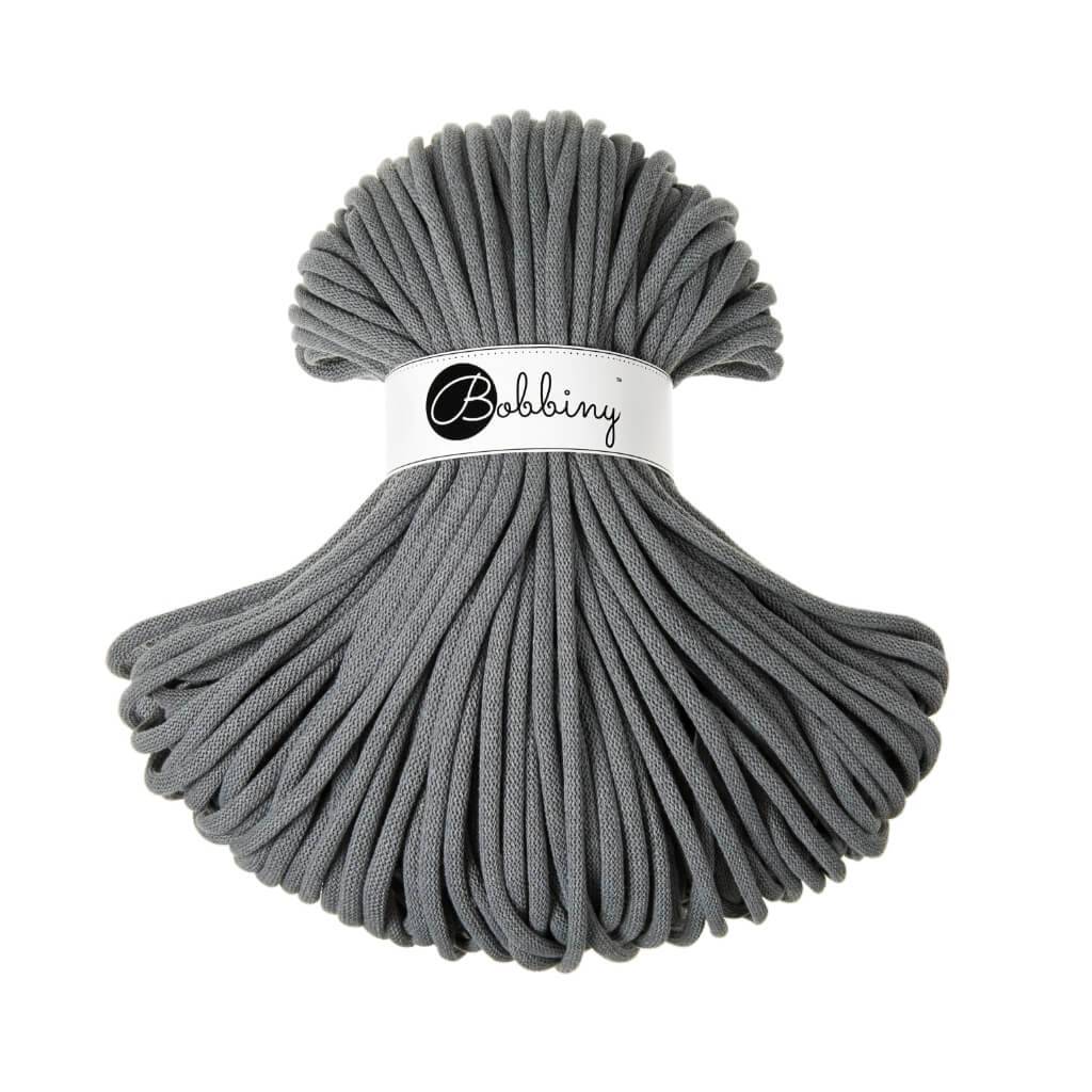 Bobbiny JUMBO Flechtkordel 9mm geflochten Steel 100m - mahina