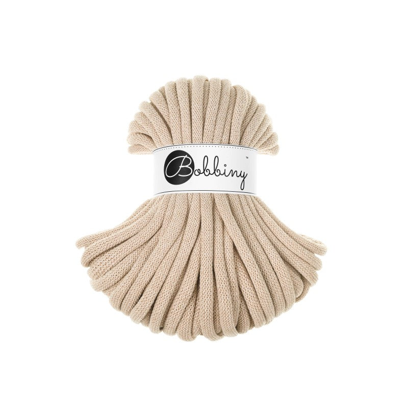 Bobbiny JUMBO Flechtkordel 9mm geflochten Warm Beige 30m - Garne > Baumwollgarne > Bobbiny > Geflochten > 9mm von mahina