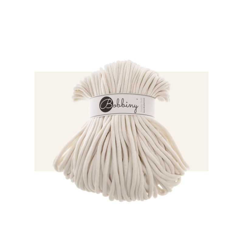 Bobbiny JUMBO SOFT Flechtkordel 8mm geflochten Natural 100m - Garne > Baumwollgarne > Bobbiny > Geflochten > 9mm von mahina