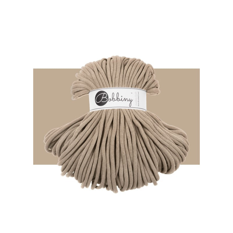 Bobbiny JUMBO SOFT Flechtkordel 8mm geflochten Sand 100m - Garne > Baumwollgarne > Bobbiny > Geflochten > 9mm von mahina