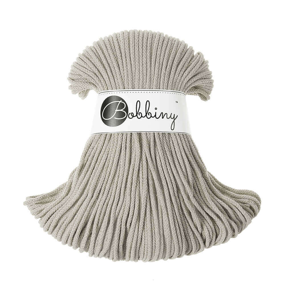Bobbiny JUNIOR Flechtkordel 3mm geflochten Beige 100m - mahina