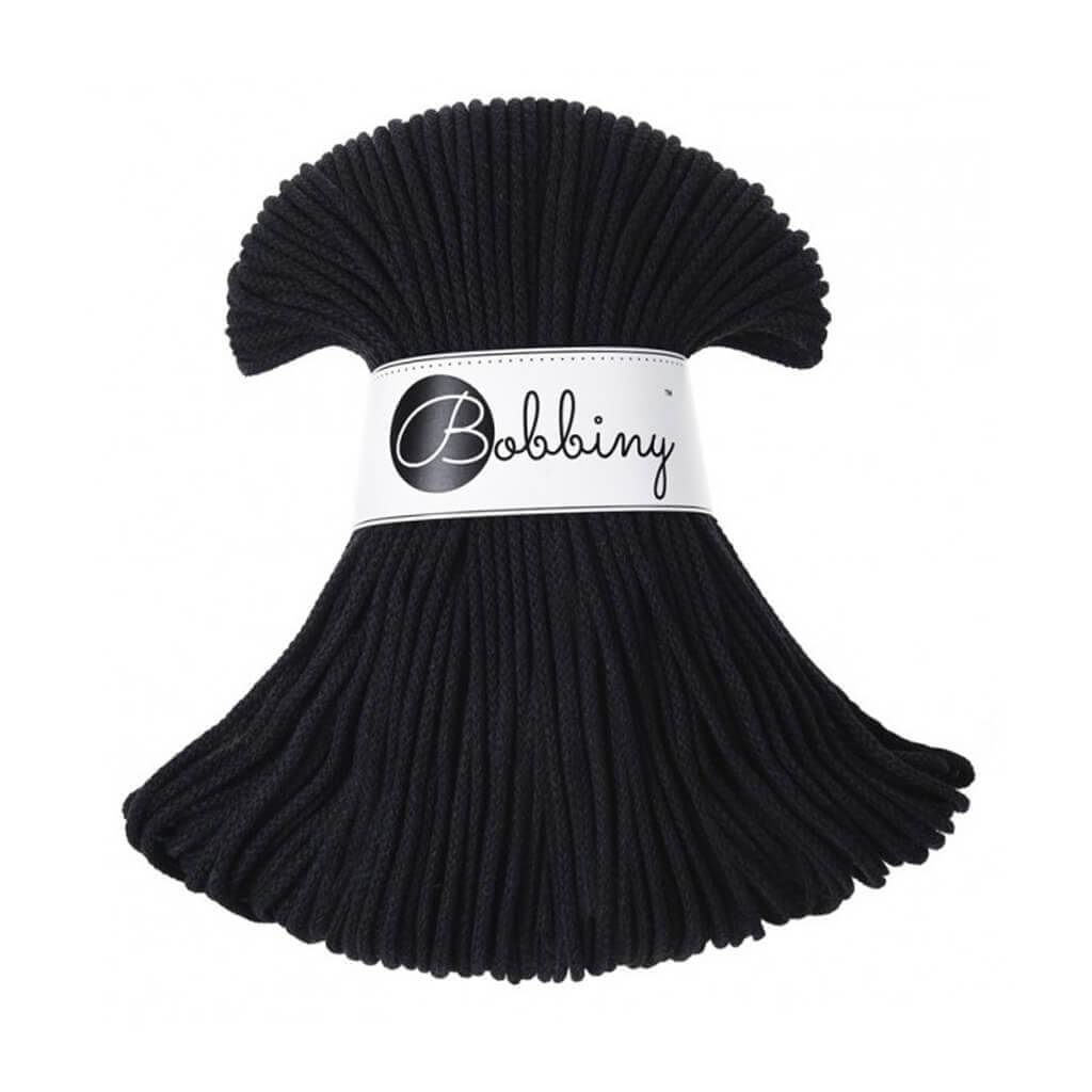 Bobbiny JUNIOR Flechtkordel 3mm geflochten Black 100m - mahina