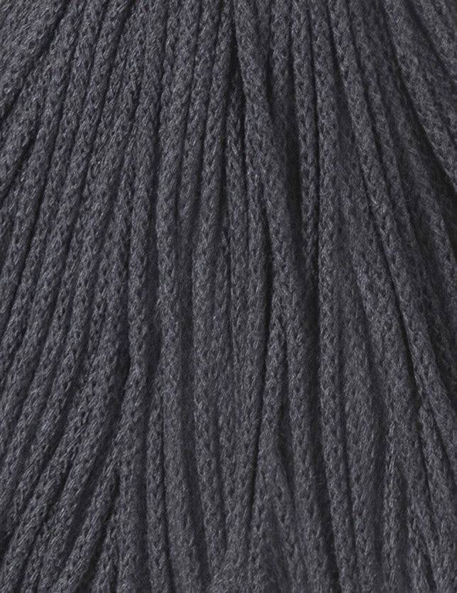 Bobbiny JUNIOR Flechtkordel 3mm geflochten Charcoal 100m - mahina
