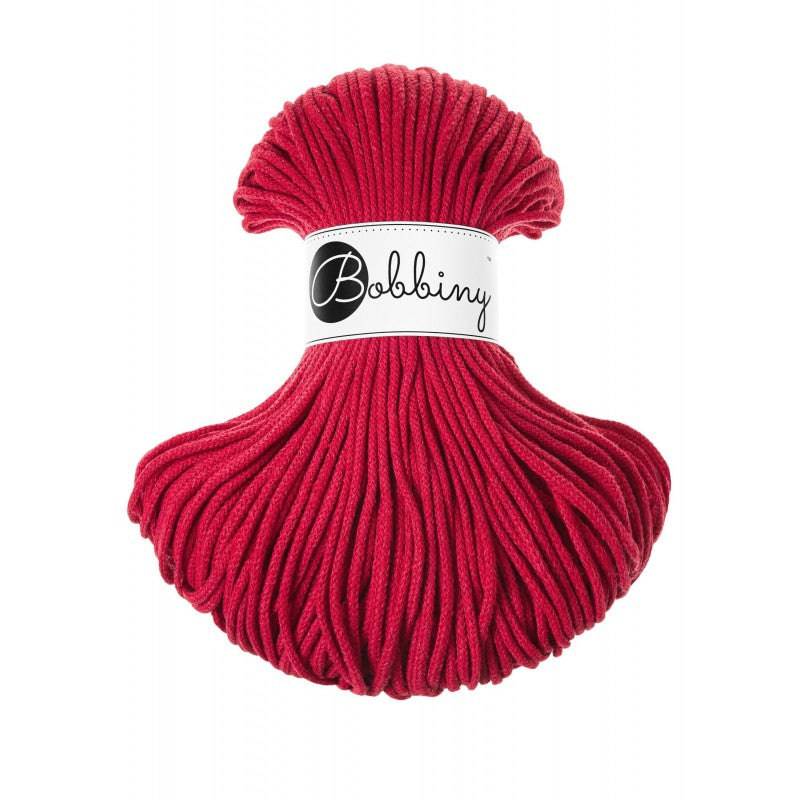 Bobbiny JUNIOR Flechtkordel 3mm geflochten Classic Red 100m - mahina