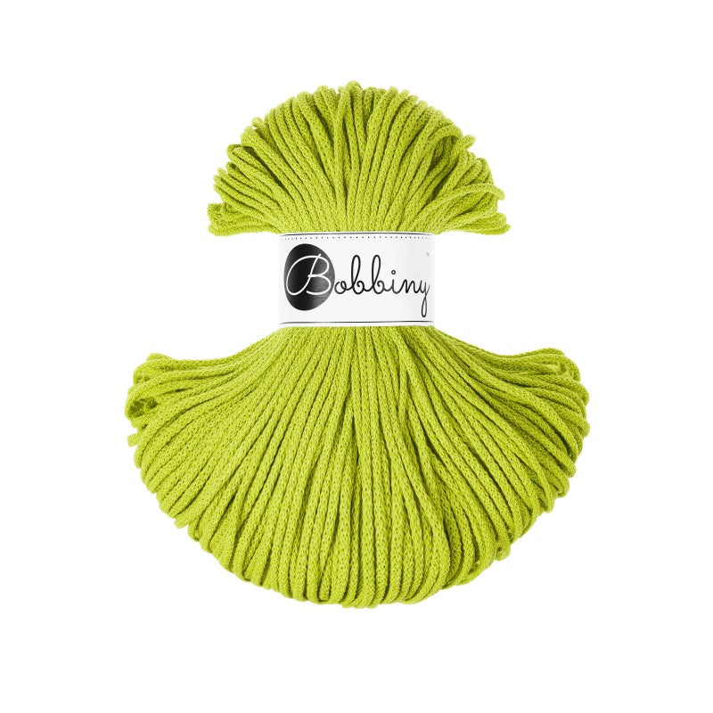 Bobbiny JUNIOR Flechtkordel 3mm geflochten Dopamine Lime 100m - mahina
