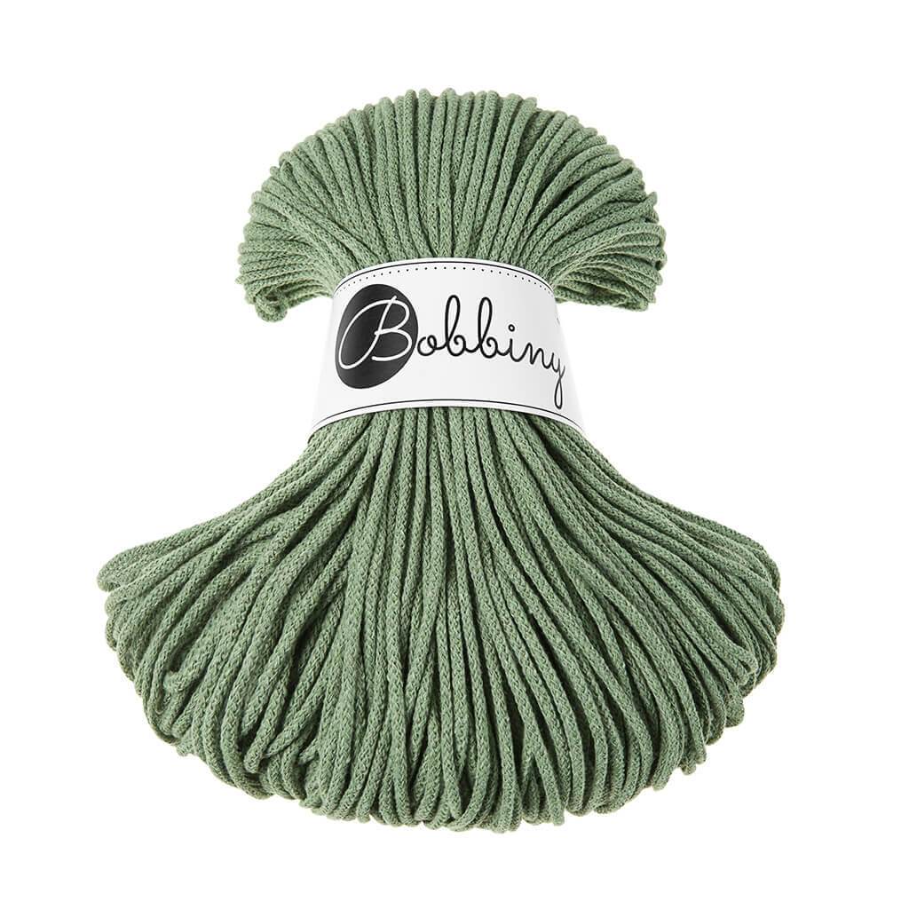 Bobbiny JUNIOR Flechtkordel 3mm geflochten Eucalyptus Green 100m - mahina