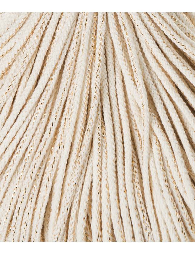 Bobbiny JUNIOR Flechtkordel 3mm geflochten Golden Natural 100m - mahina