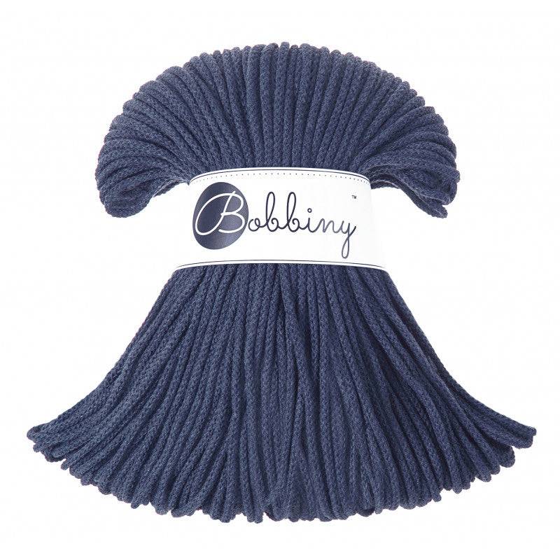 Bobbiny JUNIOR Flechtkordel 3mm geflochten Jeans 100m - mahina