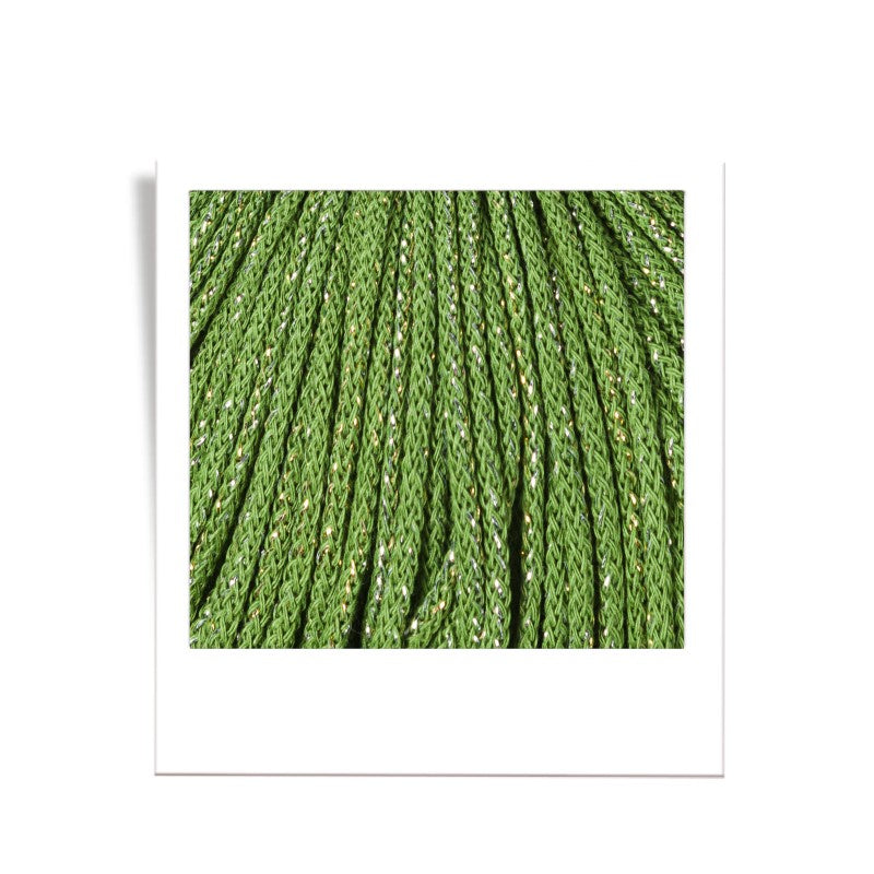 Bobbiny JUNIOR Flechtkordel 3mm geflochten Shiny Moss Green 100m - Garne > Baumwollgarne > Bobbiny > Geflochten > 3mm von mahina