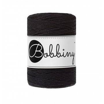 Bobbiny Makramee Garn 1,5mm 3ply Black 100m - mahina